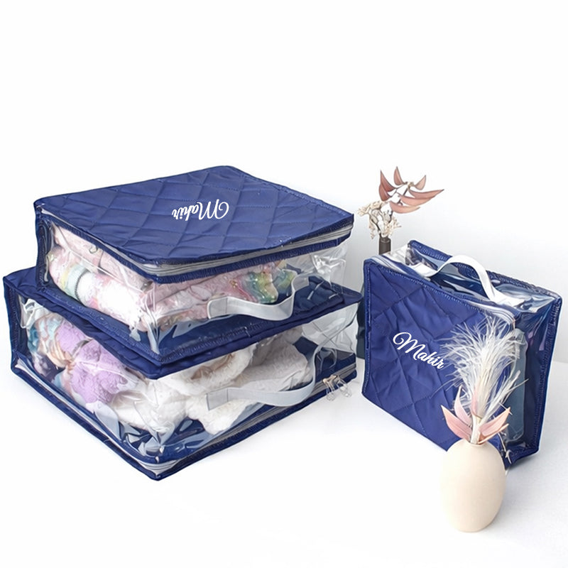 Travel Cubes- 3 Piece Set- Navy Blue