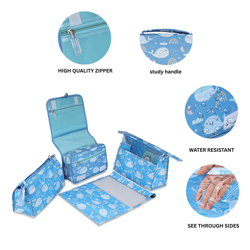 Multi Use Pouch Set- 4 Piece Set - Whale