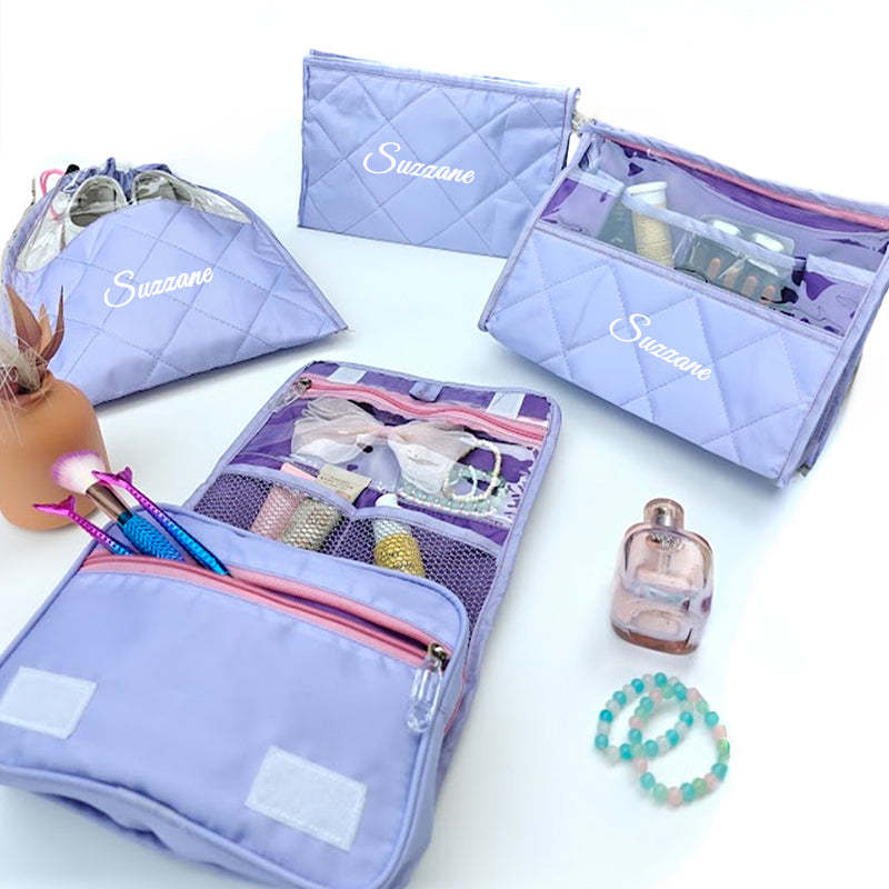Multi Use Pouch Set- 4 Piece Set - Lavendar