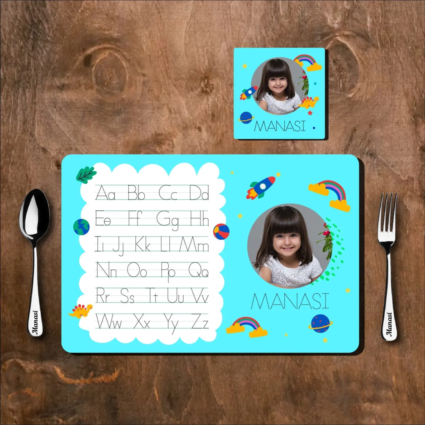 Mat Coaster Set - Alphabets