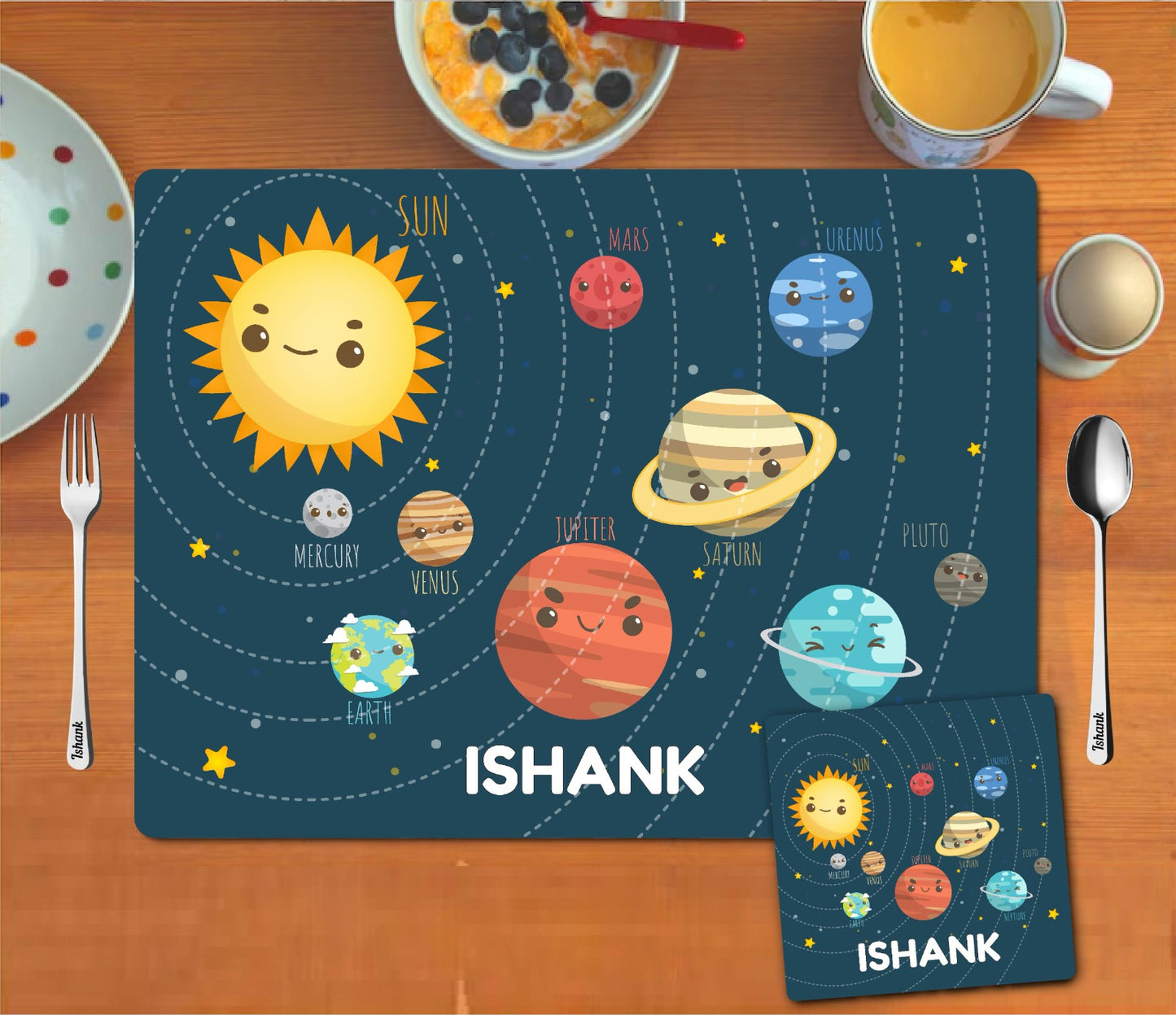 Mat Coaster Set - Solar System