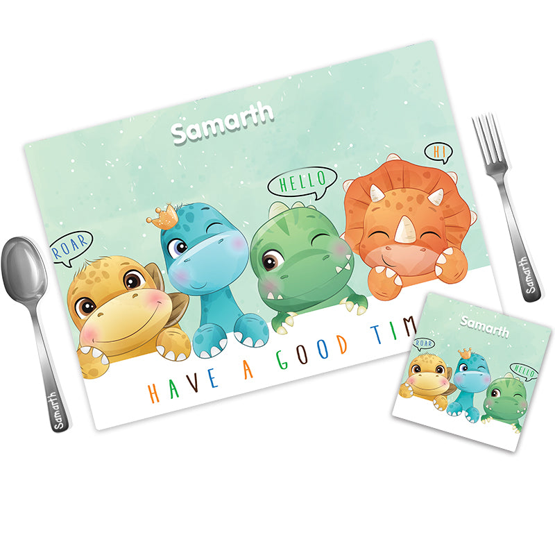 Mat Coaster Set - Dino