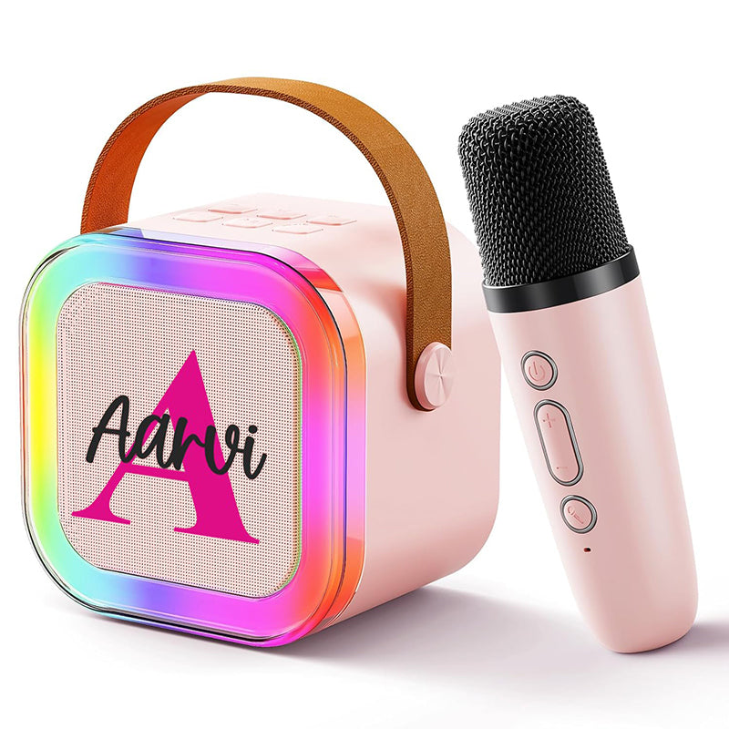 Wireless Karoke Speakers with Mic - Peach