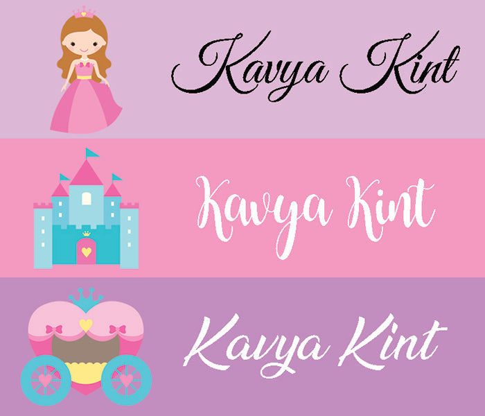 Waterproof Name Stickers ( Set Of 84) - Princess