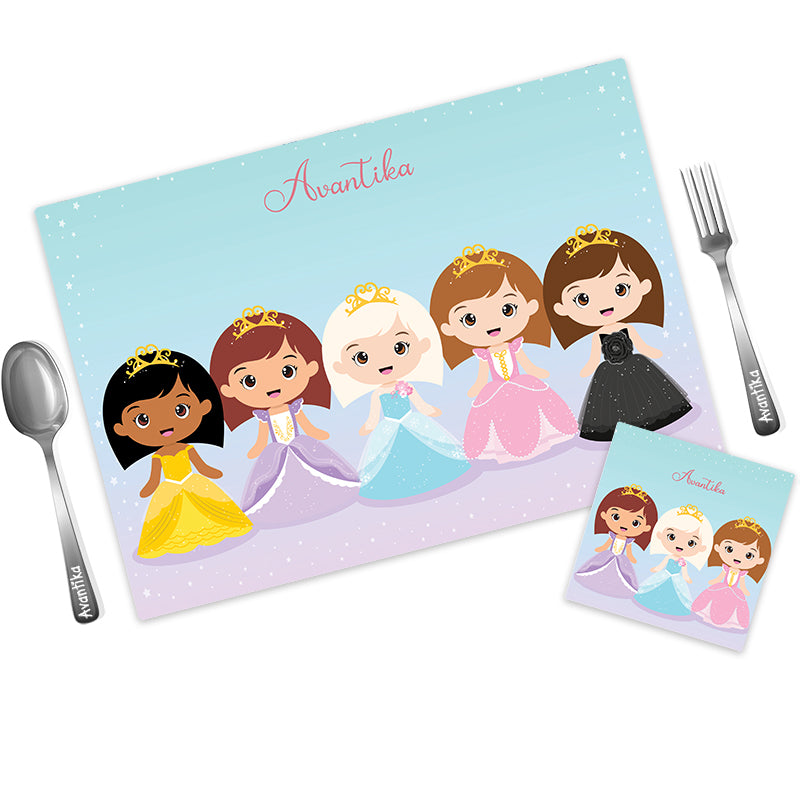 Mat Coaster Set - Princess