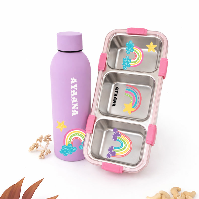 Bottle Tiffin Combo - Rainbow