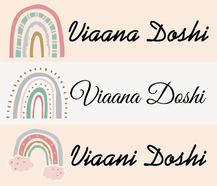 Waterproof Name Stickers ( Set Of 84) - Rainbow