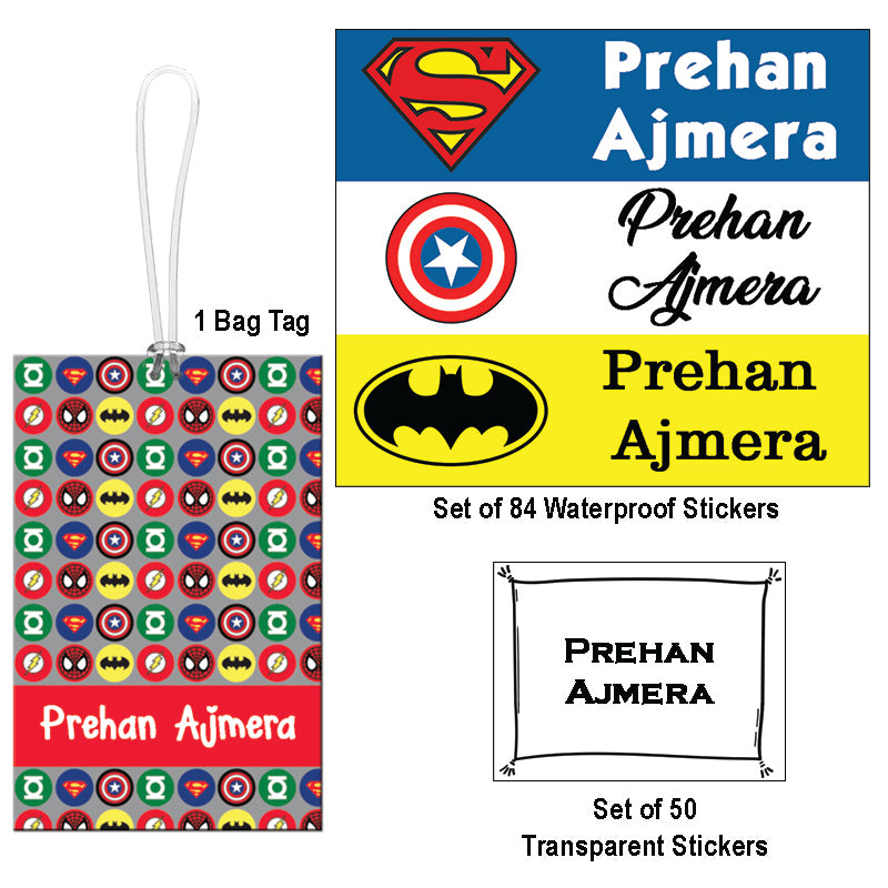 Back to School Label Pack - Superhero