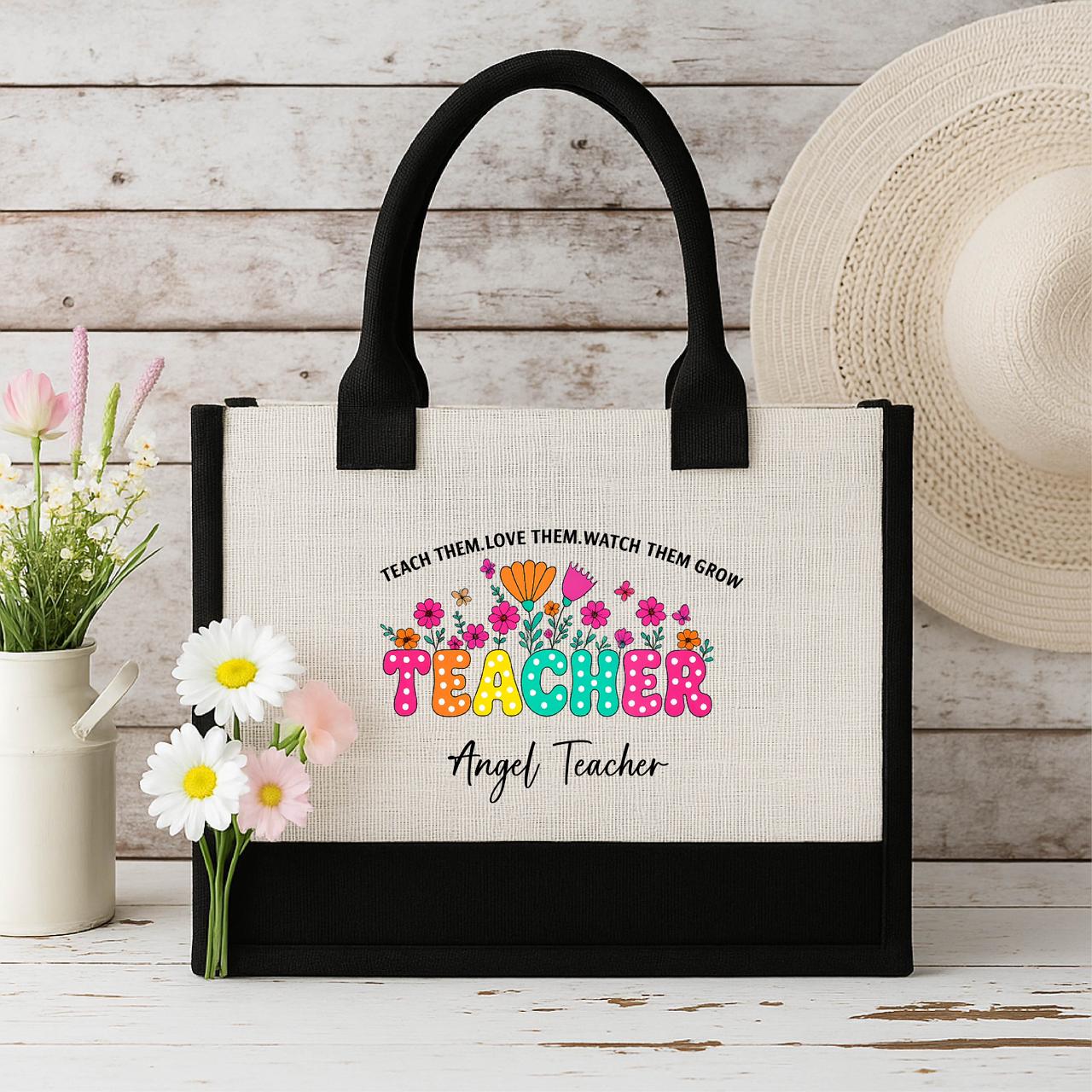 Jute Bag- Dual Color - Teacher