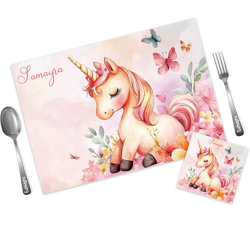 Mat Coaster Set - Unicorn