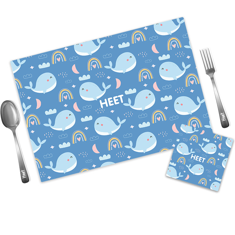 Mat Coaster Set - Whale