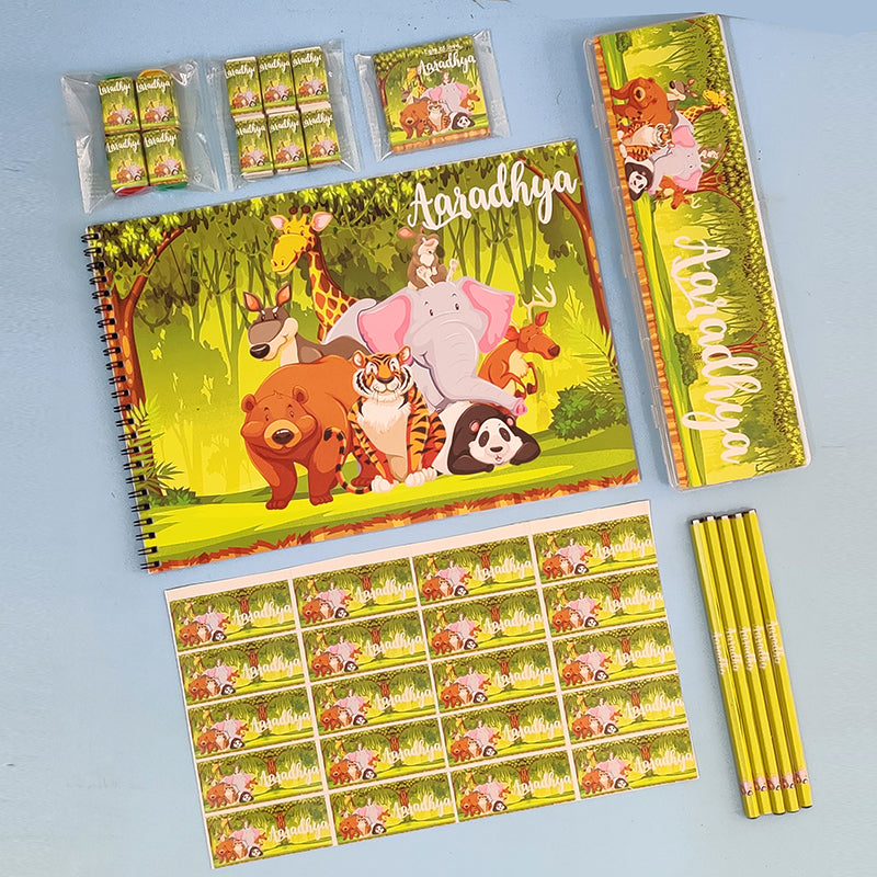 Personalized stationery set - Animals