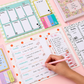 Sticky note Weekly Planner with To do List