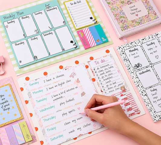 Sticky note Weekly Planner with To do List