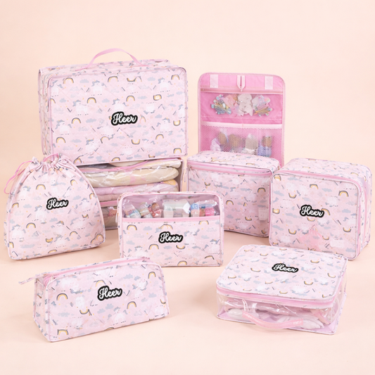 Complete travel set- 7 piece set - Unicorn