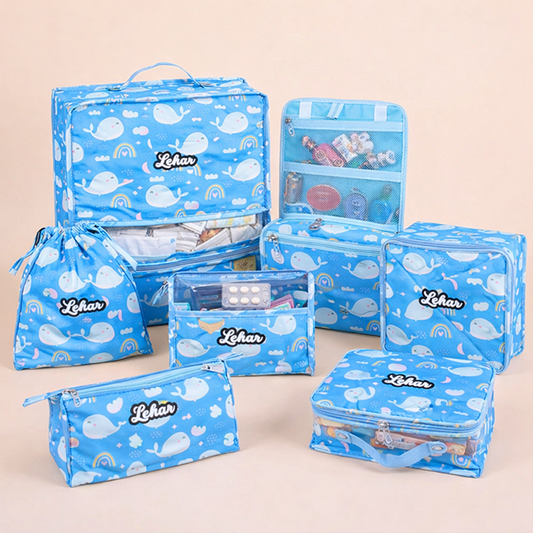 Complete travel set- 7 piece set - Whale