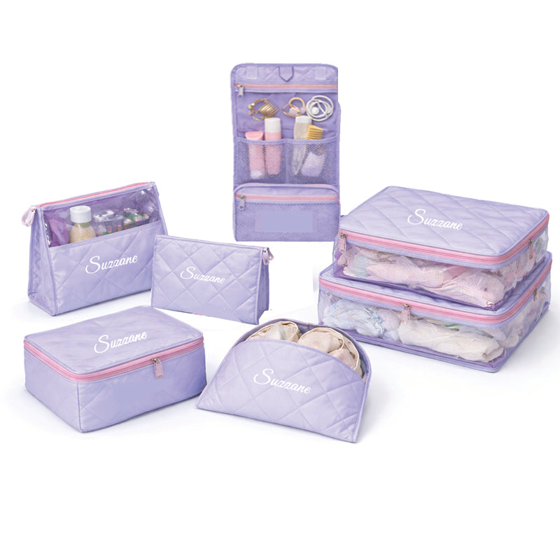 Complete travel set- 7 piece set - Lavendar