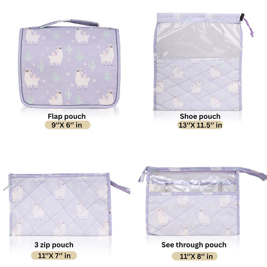 Complete travel set- 7 piece set - Llama