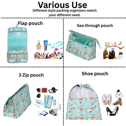 Multi Use Pouch Set- 4 Piece Set - Fox