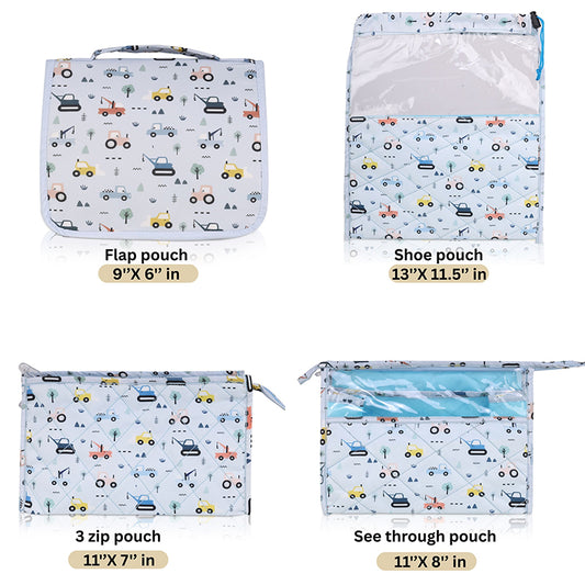 Complete travel set- 7 piece set - Vehicles