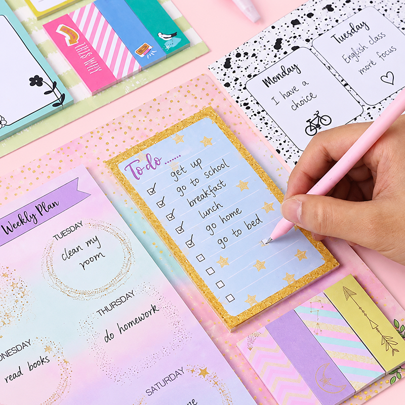 Sticky note Weekly Planner with To do List