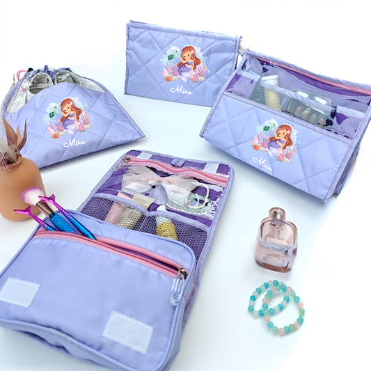 Multi Use Pouch Set- 4 Piece Set - Mermaid