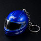 Helmet keychain with flashlight