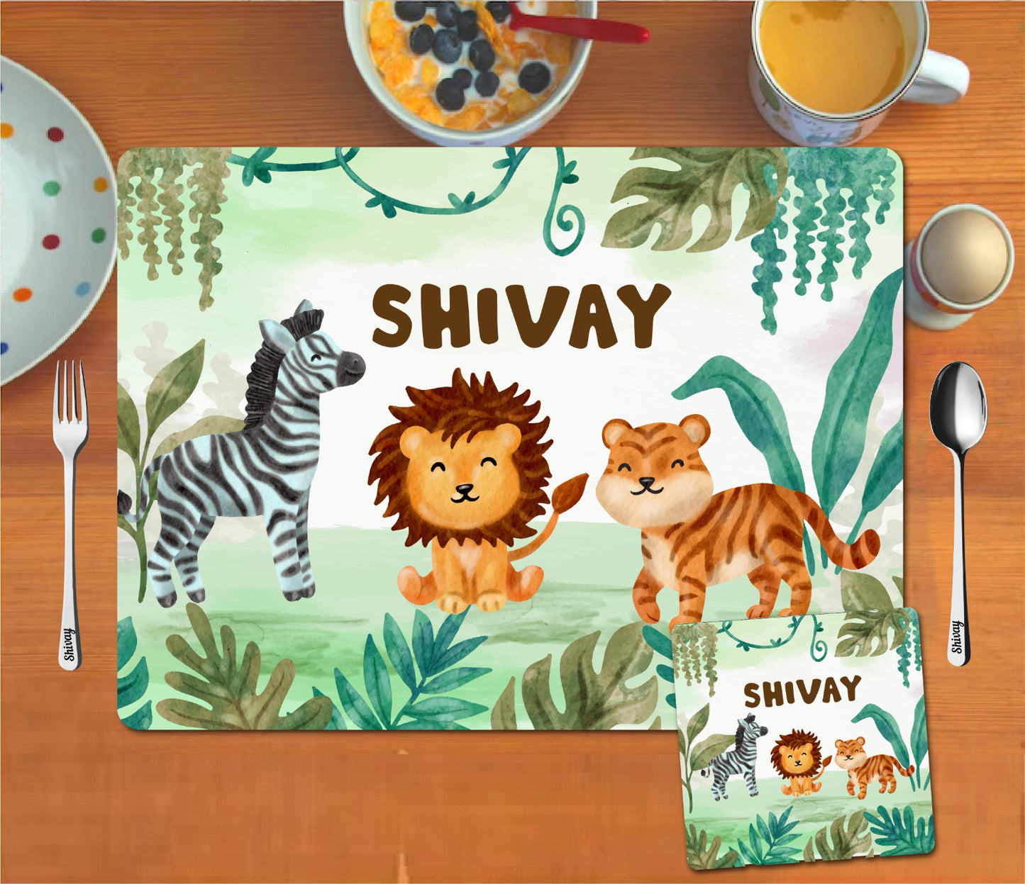 Mat Coaster Set - Jungle