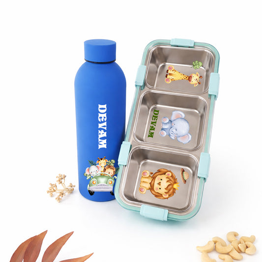 Bottle Tiffin Combo - Animals