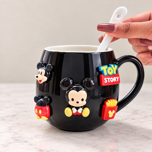 Ceramic Mugs - Black Mickey Mouse