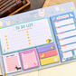 Sticky note Weekly Planner with To do List