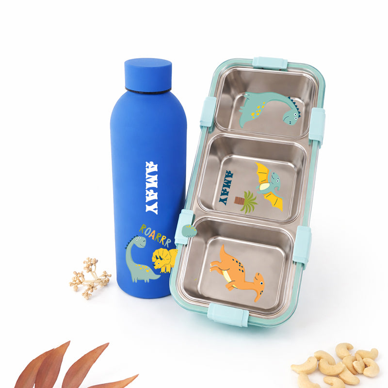 Bottle Tiffin Combo -  Dino