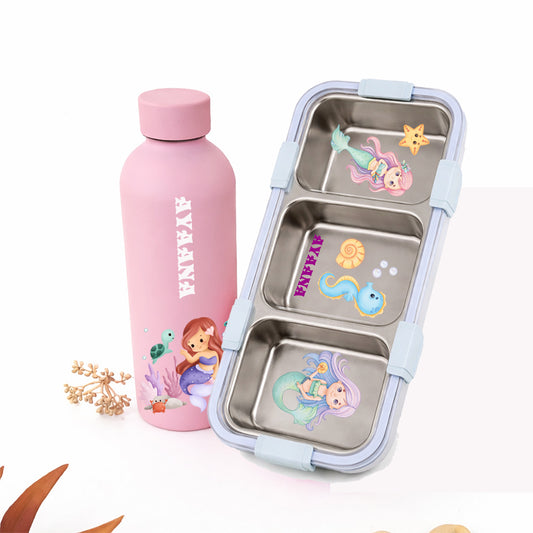 Bottle Tiffin Combo - Mermaid