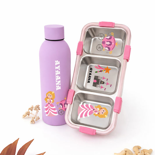Bottle Tiffin Combo - Princess