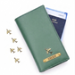 Family Travel Organizer- for 4 passports -  Green